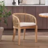 Chaise de jardin en teck et rotin "Wilma"