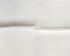 Chaise de jardin tissu Sunbrella blanc cassé pieds teck 