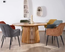 Chaise de repas contemporaine en tissu velours gris foncé 