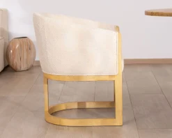 Chaise de repas enveloppante style rétro chic