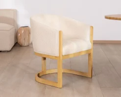 Chaise de repas enveloppante style rétro chic