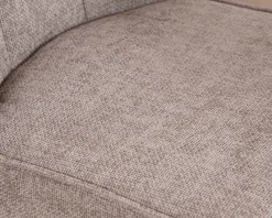 Chaise de repas esprit scandinave "Miloé" tissu chenillé gris et pieds bois 360°