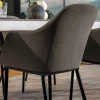 Chaise d'extérieur moderne et enveloppante en tissu Sunbrella gris foncé "Sokha Beach"