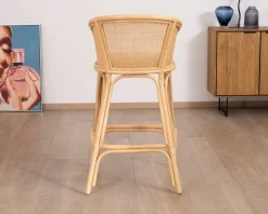 Chaise haute en rotin style ethnique chic 
