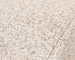 Chaise longue d'intérieur design en tissu tramé blanc cassé 