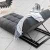 Chaise longue haut de gamme en tissu Sunbrella gris foncé "Lazy Beach"