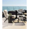 Chaise longue haut de gamme modulaire structure aluminium noire "Lisca"