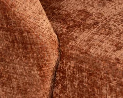 Chauffeuse design et cosy en tissu bouclette coloris terre de sienne 
