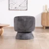 Chauffeuse pivotante 360° en tissu chenillé gris "Ladoga"