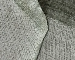 Chauffeuse pivotante en tissu bouclette soyeux vert sauge 