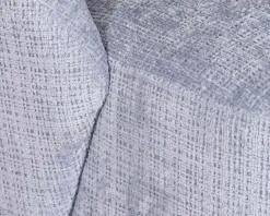 Chauffeuse tournante design épuré en tissu bleu glacier "Marylin"