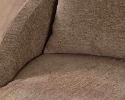 Chauffeuse XL en tissu bouclette taupe 