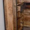 Colonne de rangement industrielle en bois et métal gris "Shade"