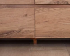 Commode 6 tiroirs en acacia style scandinave 