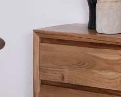 Commode 6 tiroirs en acacia style scandinave 