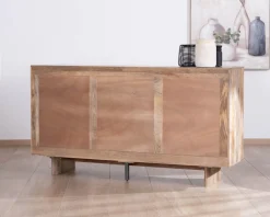 Commode 9 tiroirs en bois massif de manguier 