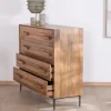 Commode 4 tiroirs grande largeur "Presto" en manguier style rétro