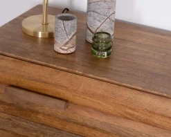 Commode 4 tiroirs grande largeur "Presto" en manguier style rétro