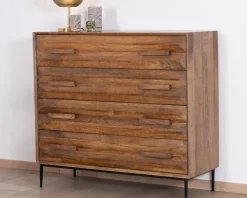 Commode 4 tiroirs grande largeur 