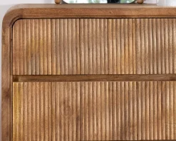 Commode design rétro avec façades cannelées 