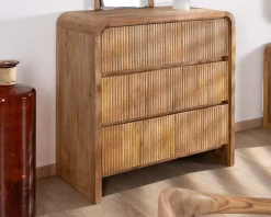 Commode design rétro avec façades cannelées 