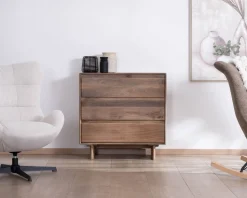 Commode esprit Japandi en manguier massif 