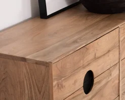 Commode rétro 8 tiroirs en acacia naturel "Spot"