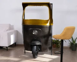 Comptoir de bar aspect Tuk-tuk indien esprit récup