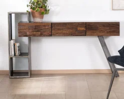 Console design et originale en bois et métal "Crescendo"