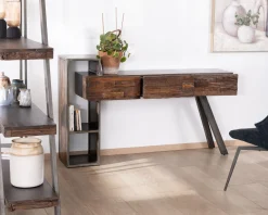 Console design et originale en bois et métal 