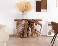 Console en racine de teck naturelle "Kanoa"