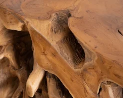 Console en racine de teck naturelle 