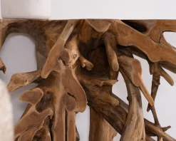 Console en racine de teck naturelle 