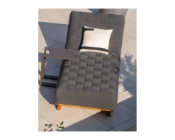Coussin carré design en coton brodé blanc et noir "Kavon" 45x45cm