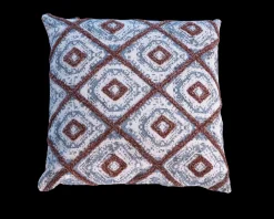 Coussin déco en coton imprimé 
