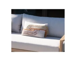 Coussin décoratif "Ethnic" coton coloré et brodé 50 x 30 cm