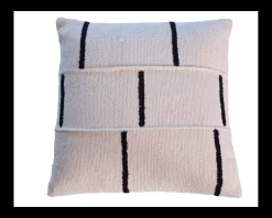 Coussin de canapé blanc cassé et noir 