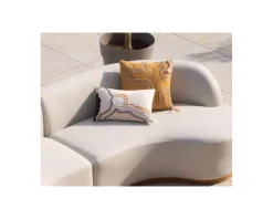 Coussin en tissu coton flammé 