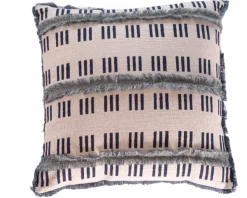 Coussin imprimé en coton et lin "Solira" format carré 45x45cm