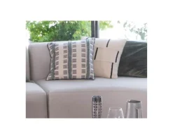 Coussin imprimé en coton et lin 