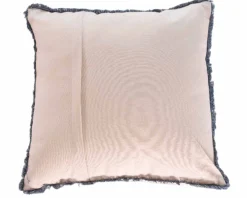 Coussin imprimé en coton et lin 