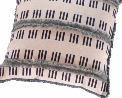 Coussin imprimé en coton et lin 
