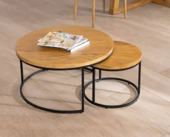 Duo de tables basses gigognes 