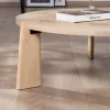 Duo de tables basses rondes en manguier naturel "Loopie"