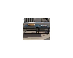 Duo de tables gigognes noires et tendances pour l'extérieur