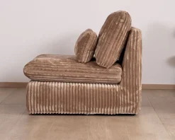 Elément 1 place pour canapé modulaire "Kédusa" en velours larges côtes camel