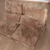Elément 2 places pour canapé modulaire "Kédusa" en velours larges côtes coloris camel