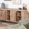 Enfilade en manguier massif 200cm finition sablée 6 portes "Maestro"