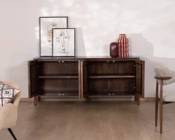 Enfilade esprit zen en manguier 180 cm « Sicora » teinte noyer