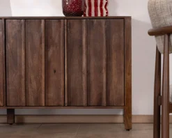 Enfilade esprit zen en manguier 180 cm « Sicora » teinte noyer